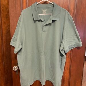 L.L. Bean Men's Green Polo Shirt XXXL